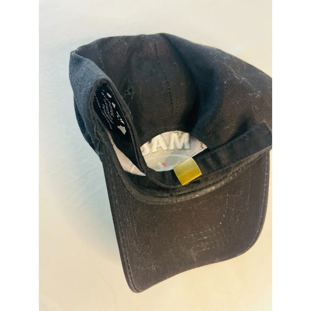 Maui Hawaiian Headwear Adjustable Hat Cap Hawaii Cap Beach Travel Surfing  Black